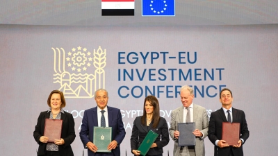وزيرة التعاون توقع منحة مع الاتحاد الأوروبي بـ56.7 مليون يورو لزيادة السعات التخزينية للقمح والحبوب