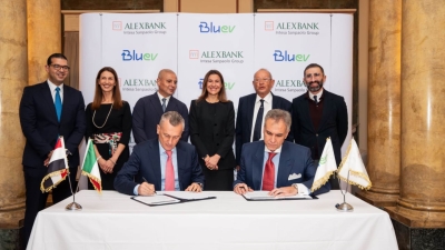 بنك الإسكندرية يوقّع مذكرة تفاهم مع شركة «بلو إي ڤي» تحت رعاية السفارة الإيطالية بالقاهرة