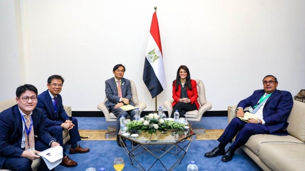 وزيرة التعاون الدولي ونائب رئيس بنك التصدير والاستيراد الكوري يضعان استراتيجية مستقبلية للتعاون 