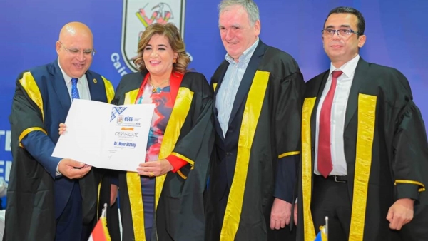 جامعة القاهرة تكرم «نور الزيني» كمحاضرة ببرنامج الشهادة المهنية بالإدارة الرياضية